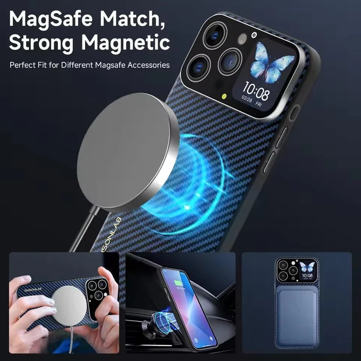 (Buy 1 Get 1) Smart iPhone Case with 1.83″ OLED Screen – Video Dial, Selfie Preview & Magnetic Charge