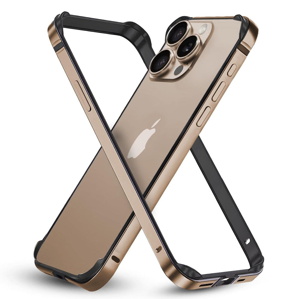 (Buy 1 Get 1) Aluminum Bumper Mag-Safe Wireless Charging Edge Armor Protective Minimal Case For iPhone