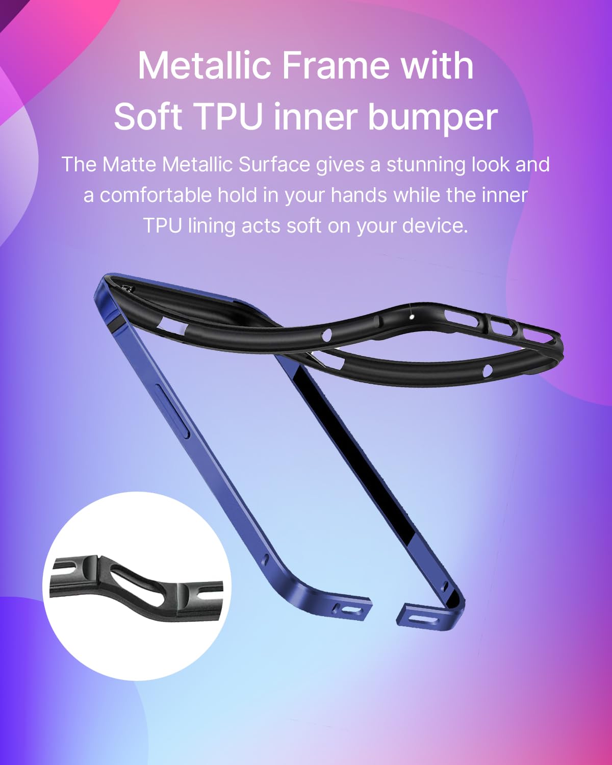 (Buy 1 Get 1) Aluminum Bumper Mag-Safe Wireless Charging Case For iPhone
