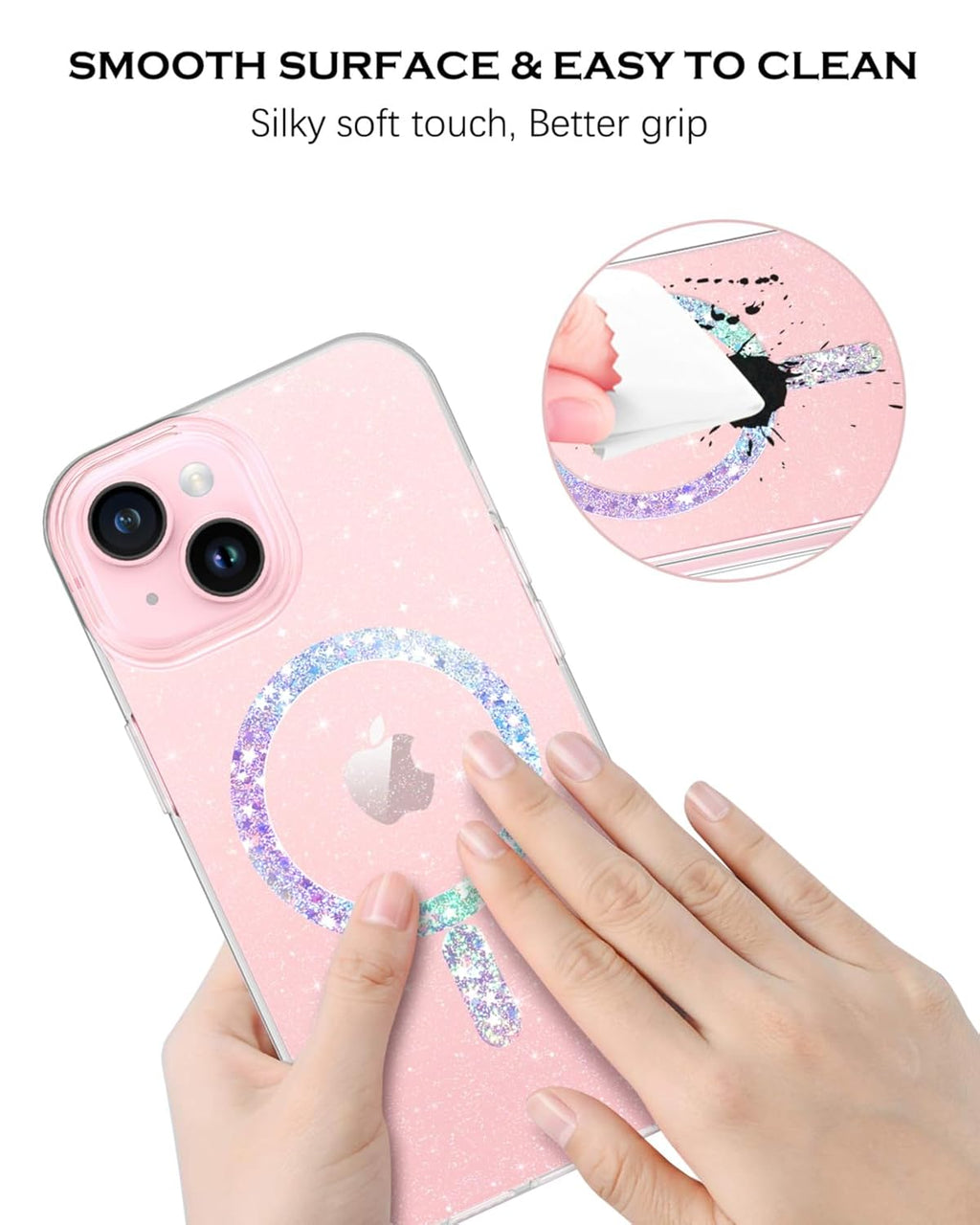 (Buy 1 Get 1) Magsafe Sparkling Design Slim Anti-Fingerprint for iPhone
