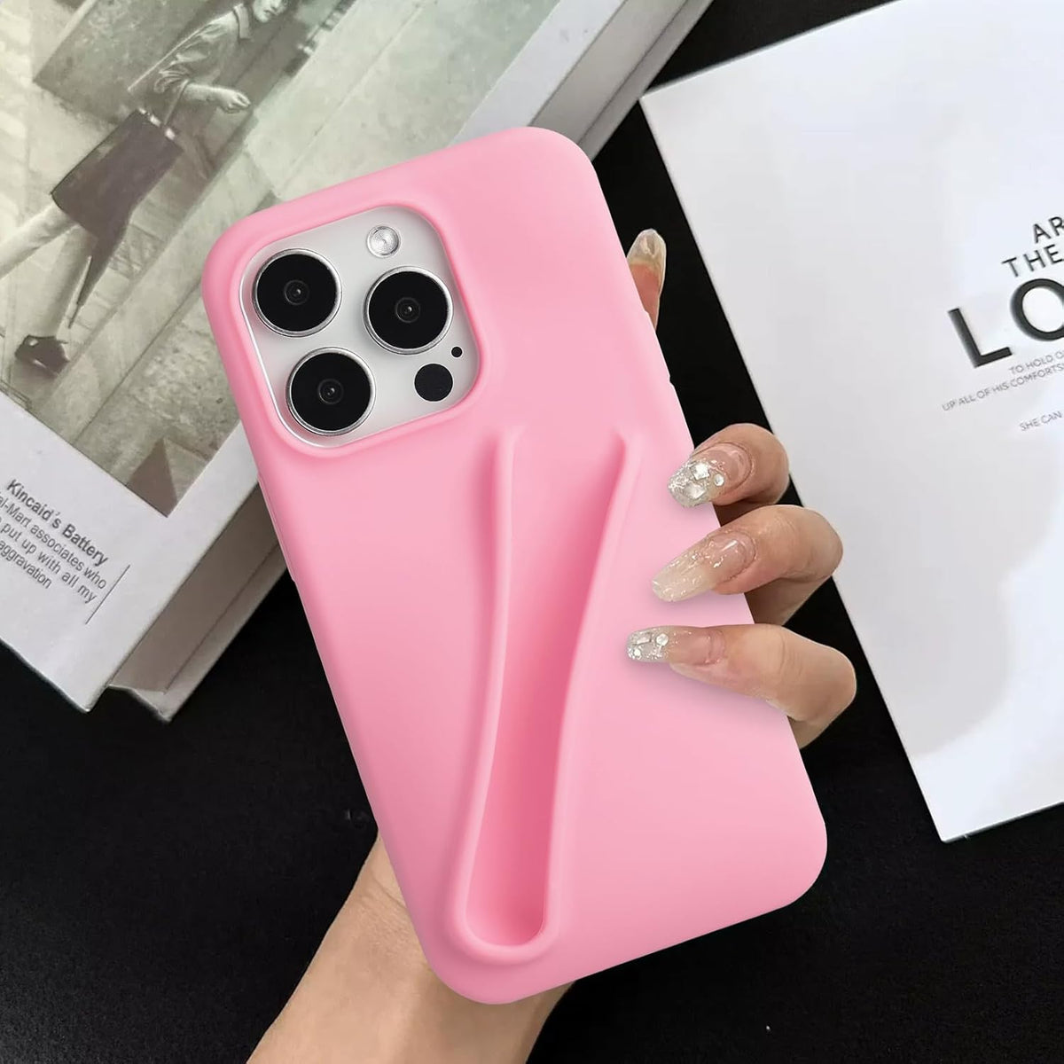 (Buy 1 Get 1) Premium Silicone Phone Cover With Lipstick Holder For iPhone