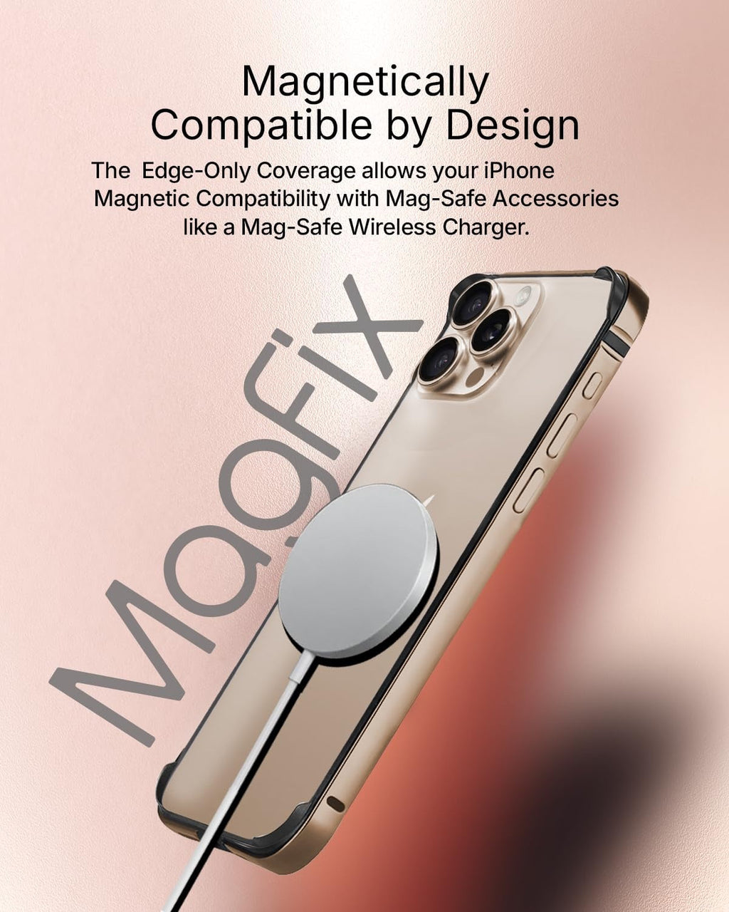 (Buy 1 Get 1) Aluminum Bumper Mag-Safe Wireless Charging Edge Armor Protective Minimal Case For iPhone