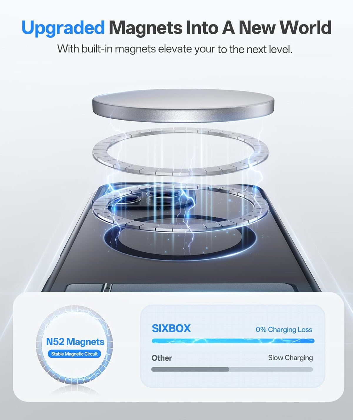 Magnetic Back With Build-In Stand Case for iPhone