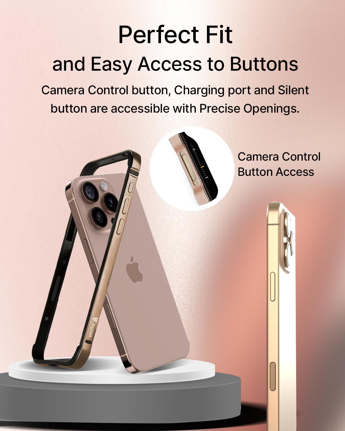 (Buy 1 Get 1) Aluminum Bumper Mag-Safe Wireless Charging Edge Armor Protective Minimal Case For iPhone