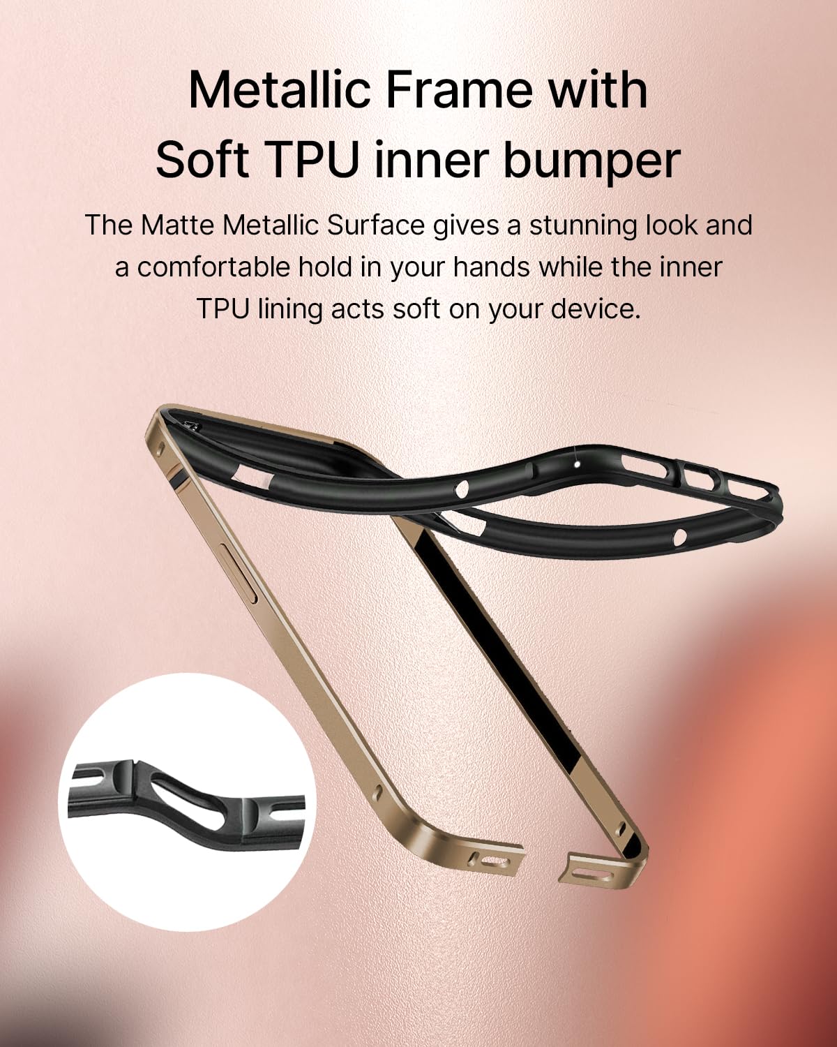 (Buy 1 Get 1) Aluminum Bumper Mag-Safe Wireless Charging Edge Armor Protective Minimal Case For iPhone