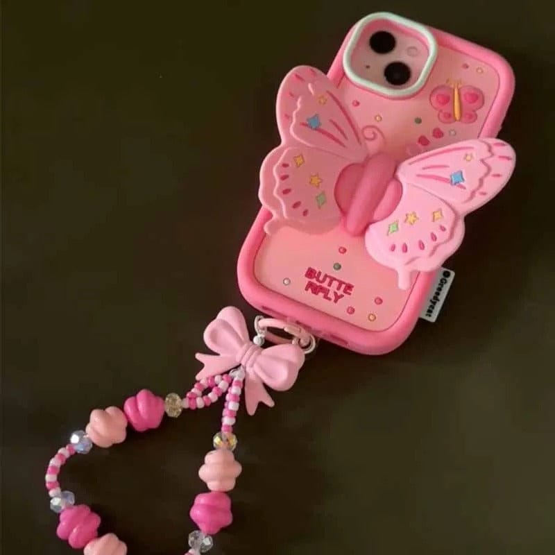 (Buy 1 Get 1) Pink Butterfly iPhone Case