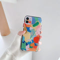 (Buy 1 Get 1) Artsy Painted Chain Phone Case For iPhone
