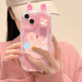 (Buy 1 Get 1) Transparent Cute 3D WHAT Cover For iPhone