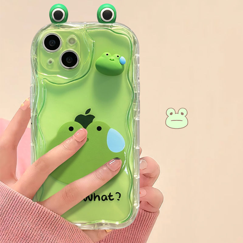 (Buy 1 Get 1) Transparent Cute 3D WHAT Cover For iPhone