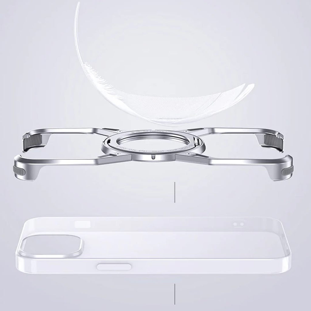 (Buy 1 Get 1) Titanium Frameless Cooling Bracket Case  For iPhone