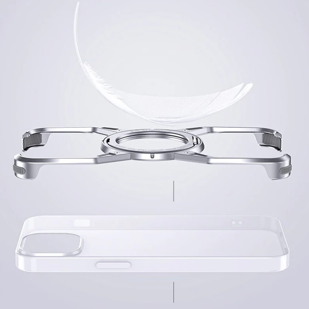 (Buy 1 Get 1) Titanium Frameless Cooling Bracket Case  For iPhone