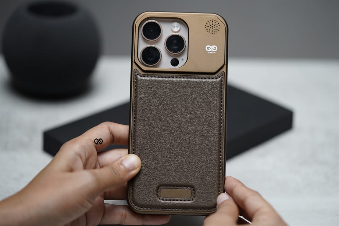 (Buy 1 Get 1) Titanium Frame Vegan Leather Case For iPhone