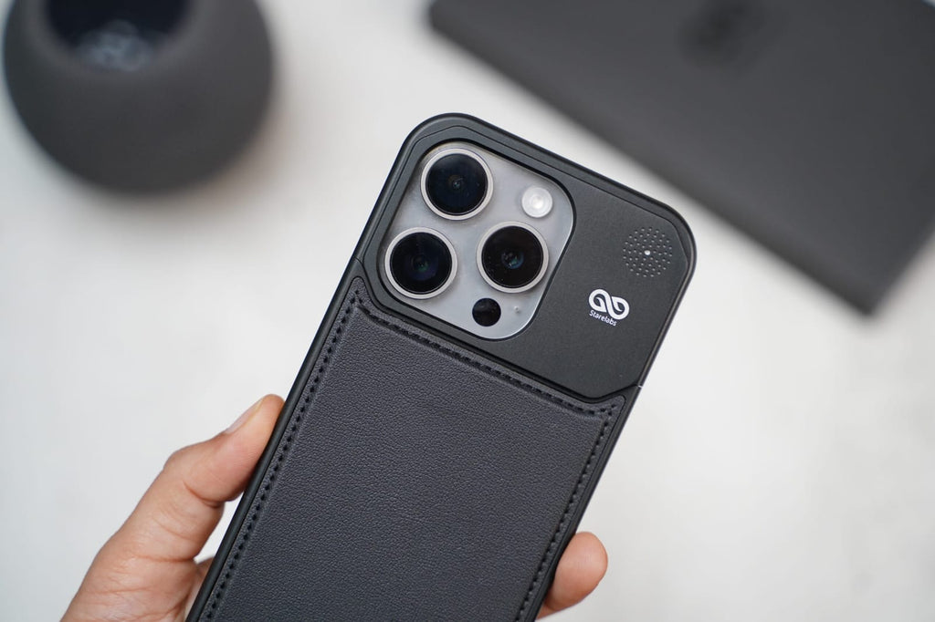 (Buy 1 Get 1) Titanium Frame Vegan Leather Case For iPhone