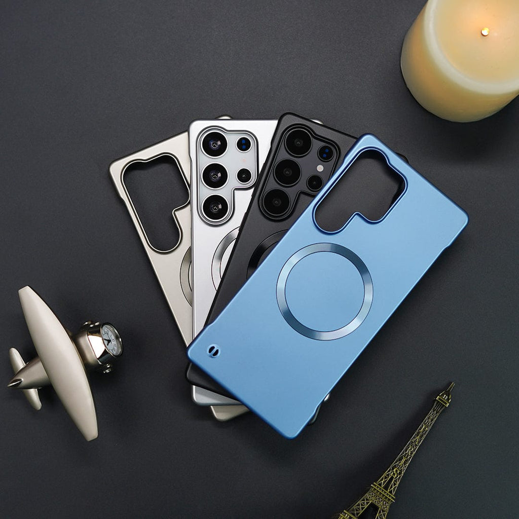 (Buy 1 Get 1) Elegant Metal Paint Borderless Magsafe Case - Samsung