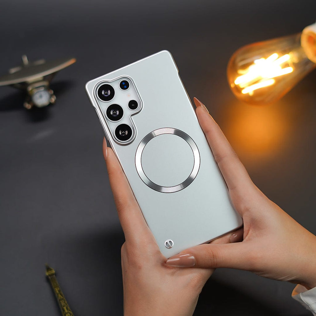 (Buy 1 Get 1) Elegant Metal Paint Borderless Magsafe Case - Samsung