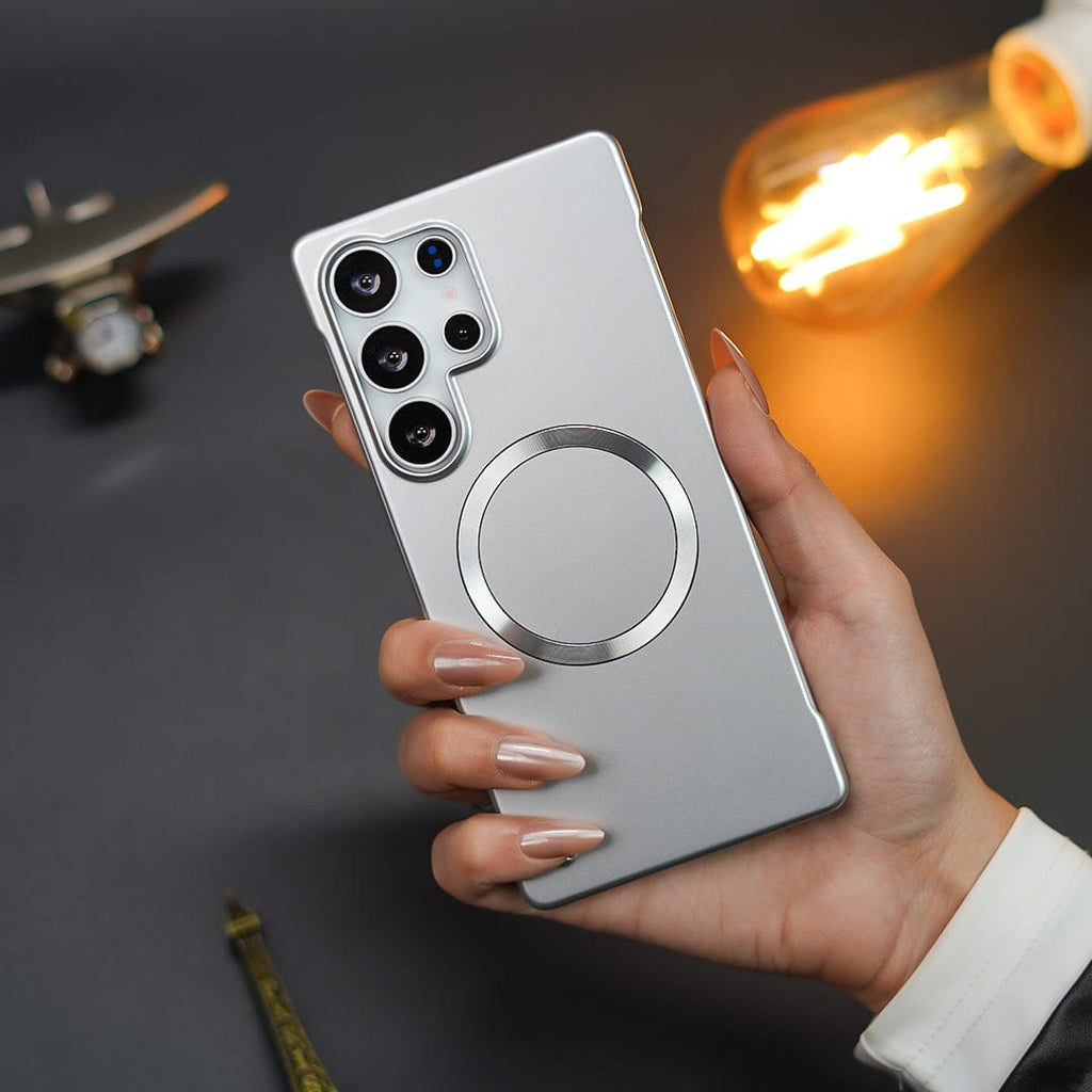(Buy 1 Get 1) Elegant Metal Paint Borderless Magsafe Case - Samsung