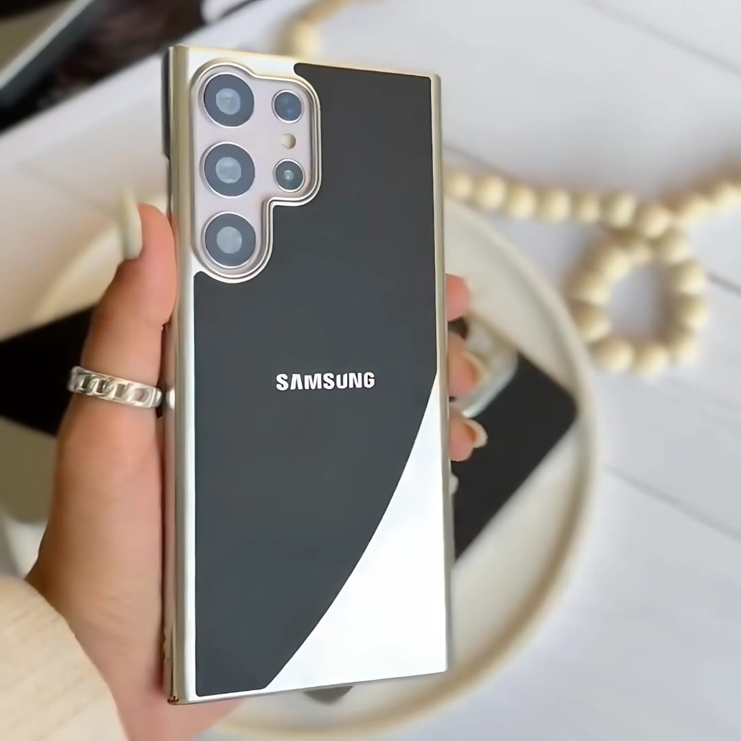 (Buy 1 Get 1) Elegant Luxe Leather Electroplated Case - Samsung