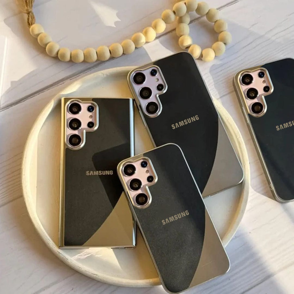 (Buy 1 Get 1) Elegant Luxe Leather Electroplated Case - Samsung