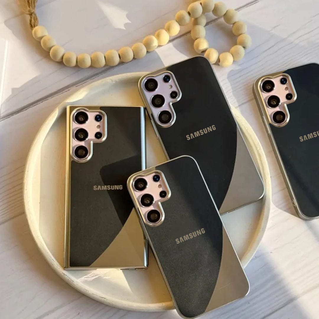 (Buy 1 Get 1) Elegant Luxe Leather Electroplated Case - Samsung