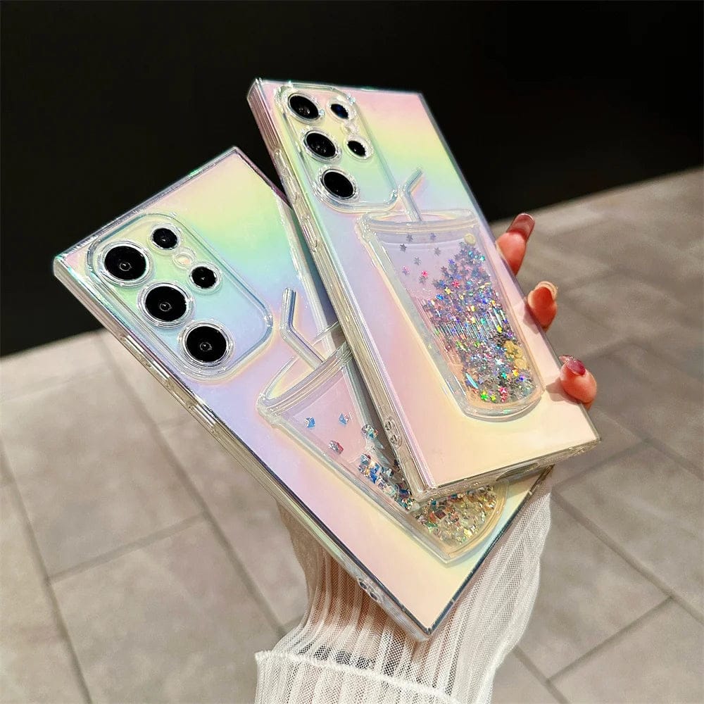 (Buy 1 Get 1) Chic Gradient Glittery Cup Case - Samsung