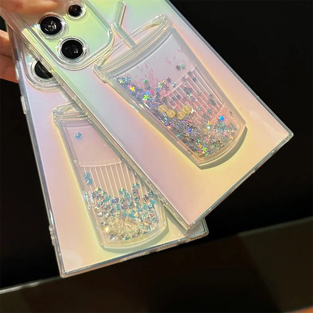 (Buy 1 Get 1) Chic Gradient Glittery Cup Case - Samsung
