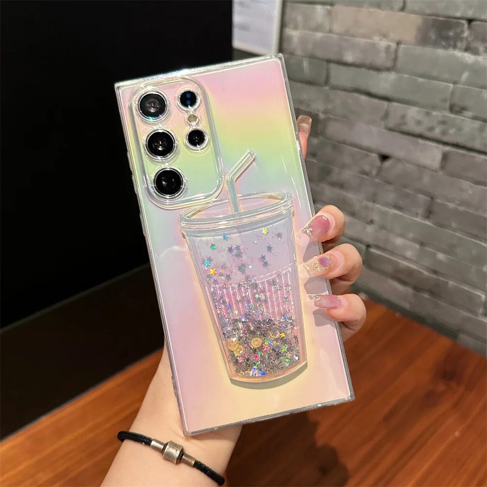 (Buy 1 Get 1) Chic Gradient Glittery Cup Case - Samsung
