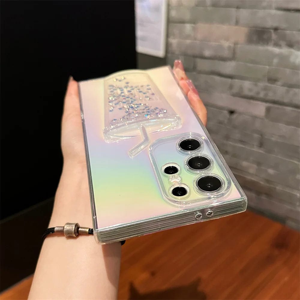 (Buy 1 Get 1) Chic Gradient Glittery Cup Case - Samsung