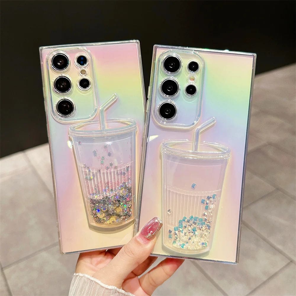 (Buy 1 Get 1) Chic Gradient Glittery Cup Case - Samsung