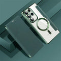 (Buy 1 Get 1) Magnetic Genuine Leather Flip Magsafe Case - Samsung