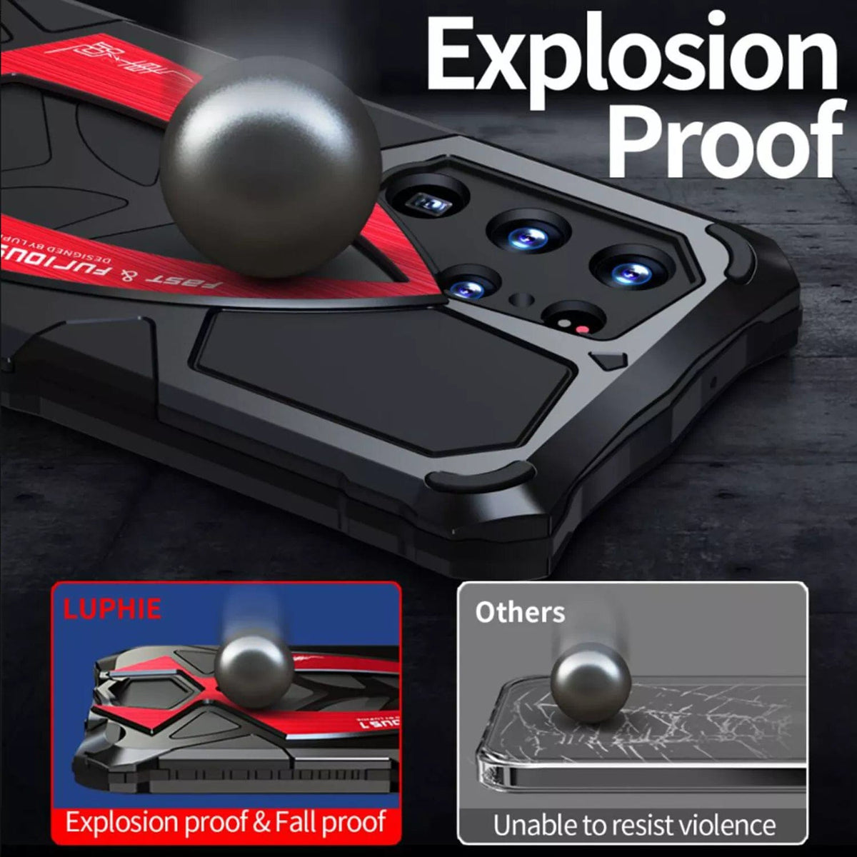(Buy 1 Get 1) Armor Heavy Duty Shockproof Metal Case - Samsung