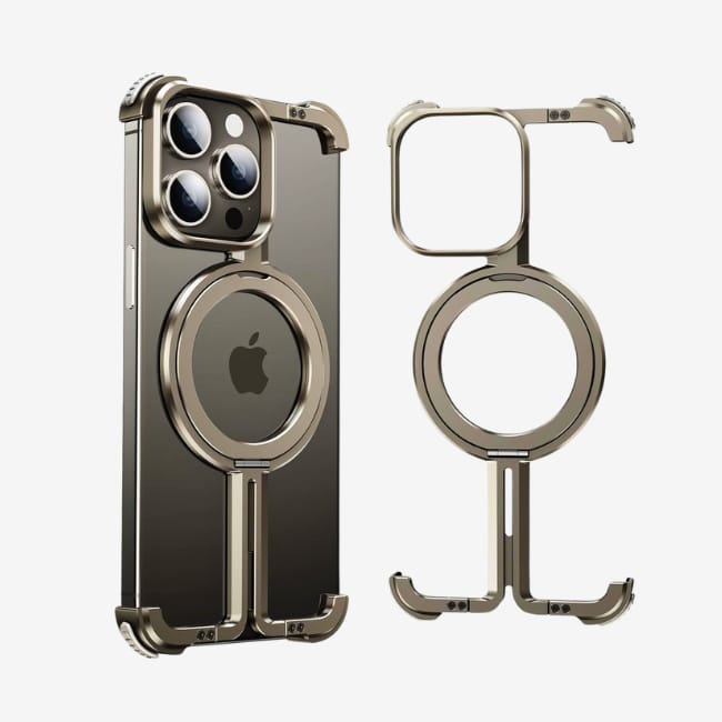 (Buy 1 Get 1) Shockproof Aluminum Frameless Ring Metal Case For iPhone