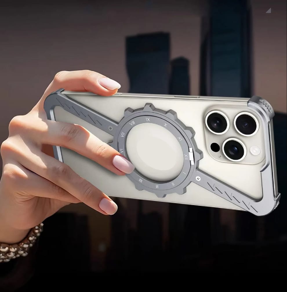 (Buy 1 Get 1) Z-Shape Gear Metal Magnetic Holder Case For iPhone