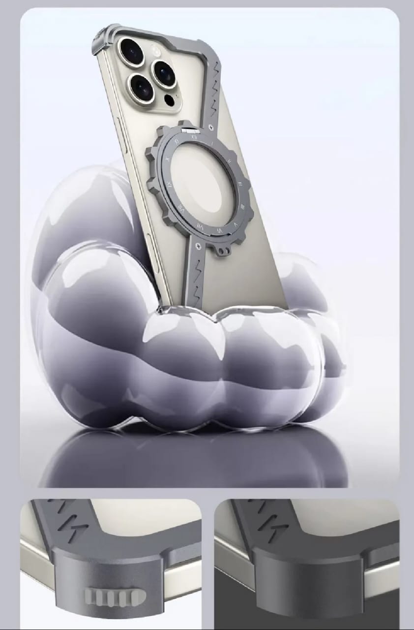 (Buy 1 Get 1) Z-Shape Gear Metal Magnetic Holder Case For iPhone