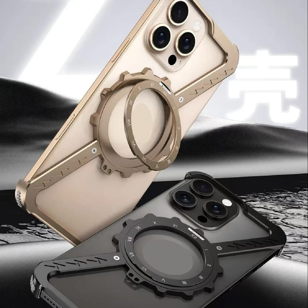 (Buy 1 Get 1) Z-Shape Gear Metal Magnetic Holder Case For iPhone