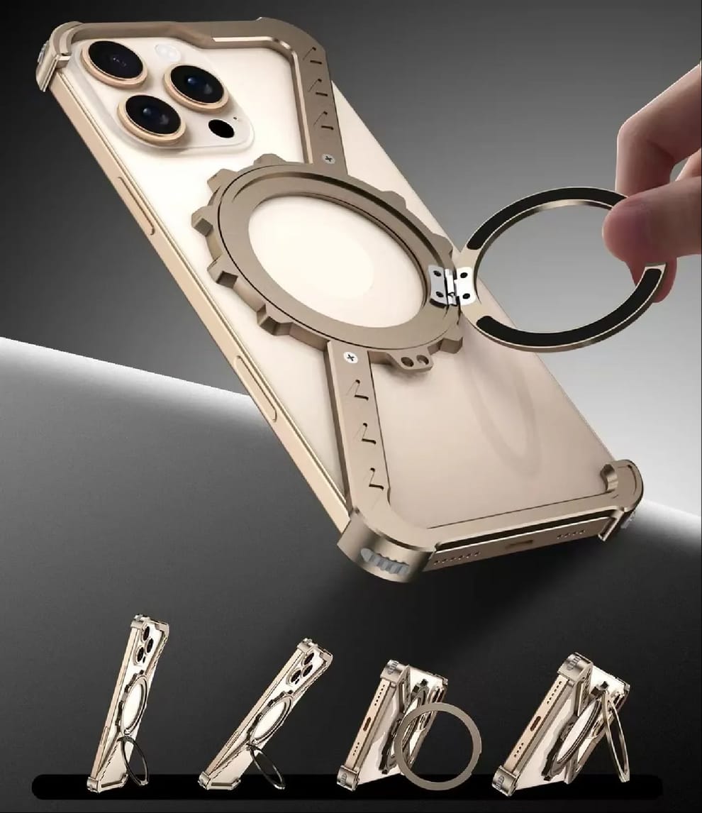 (Buy 1 Get 1) Z-Shape Gear Metal Magnetic Holder Case For iPhone