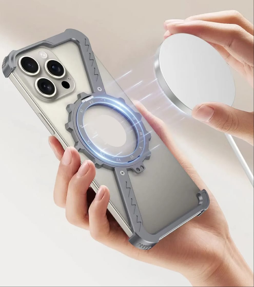(Buy 1 Get 1) Z-Shape Gear Metal Magnetic Holder Case For iPhone