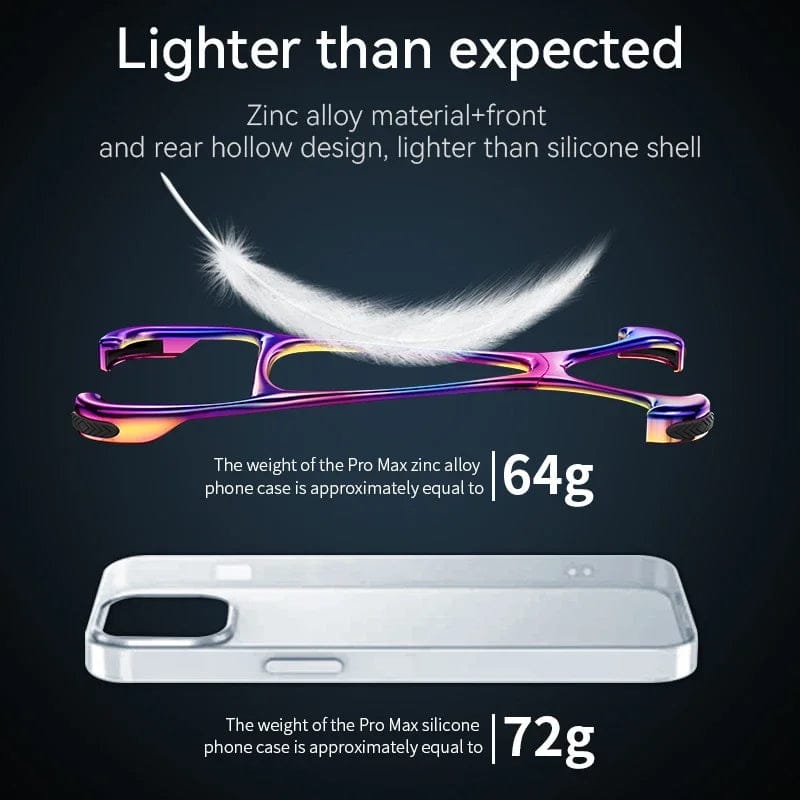 (Buy 1 Get 1) Armor King Metal Frameless Cover for iPhone