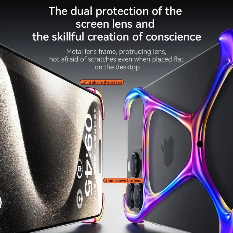 (Buy 1 Get 1) Armor King Metal Frameless Cover for iPhone
