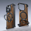 (Buy 1 Get 1) Luxury Wooden Metal iPhone Case