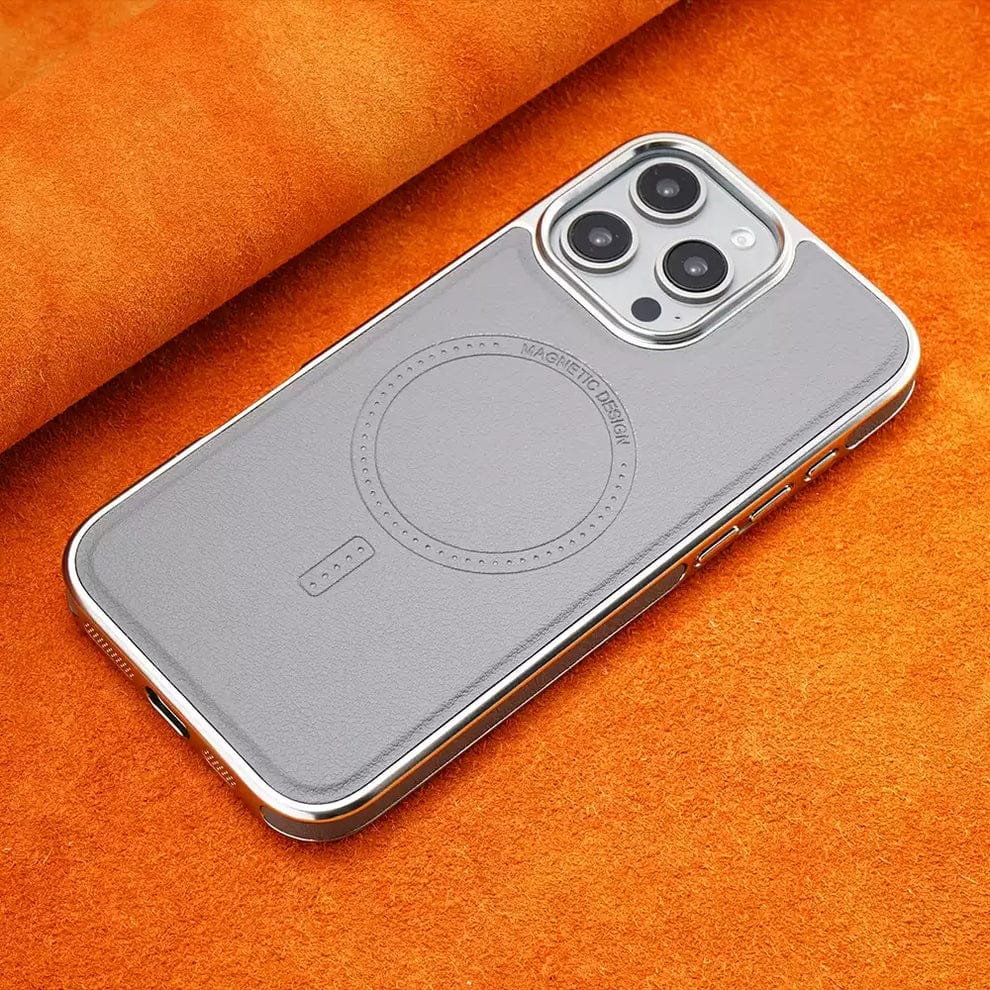 (Buy 1 Get 1) Luxury Magnetic Leather Case with MagSafe Enhanced Grip for iPhone
