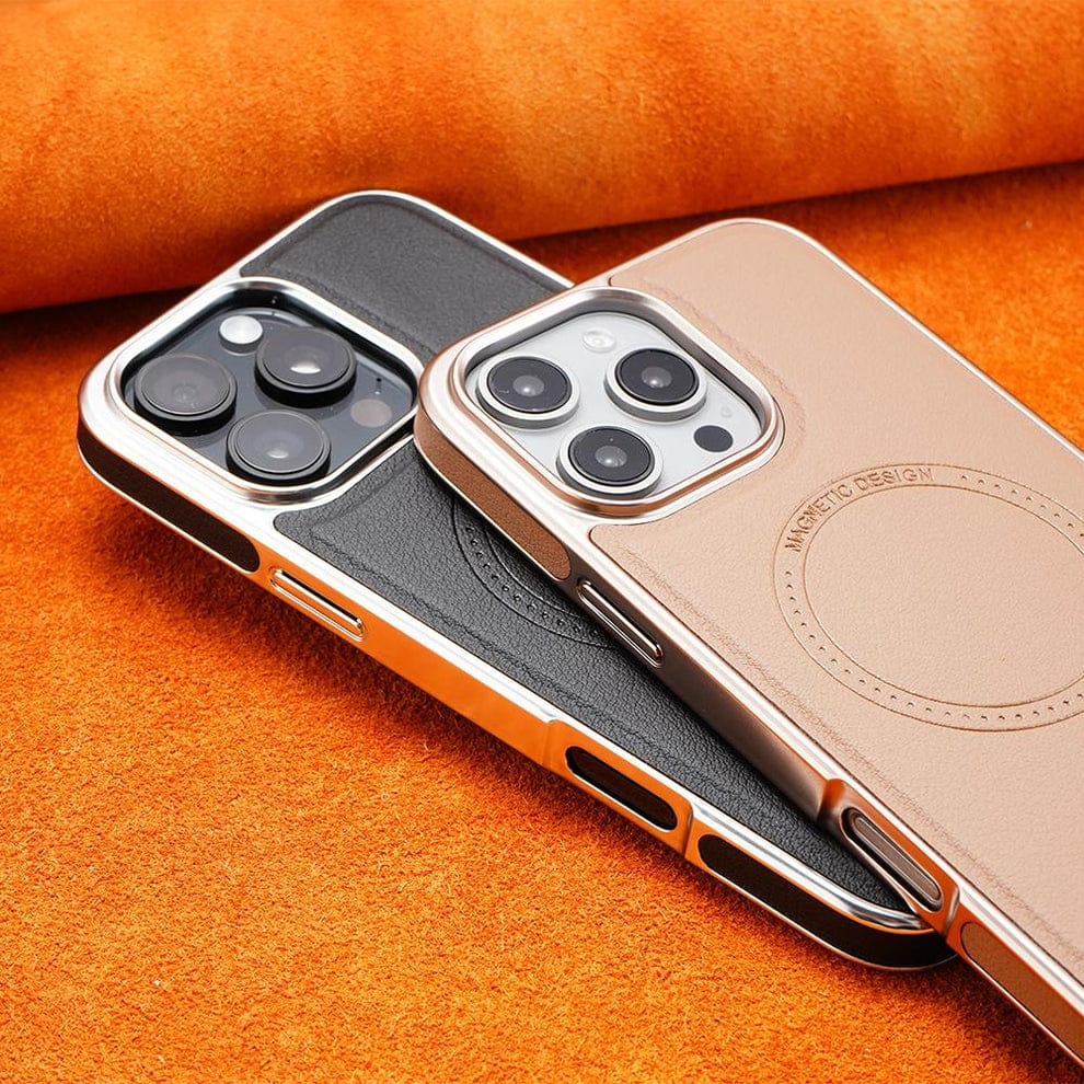 (Buy 1 Get 1) Luxury Magnetic Leather Case with MagSafe Enhanced Grip for iPhone