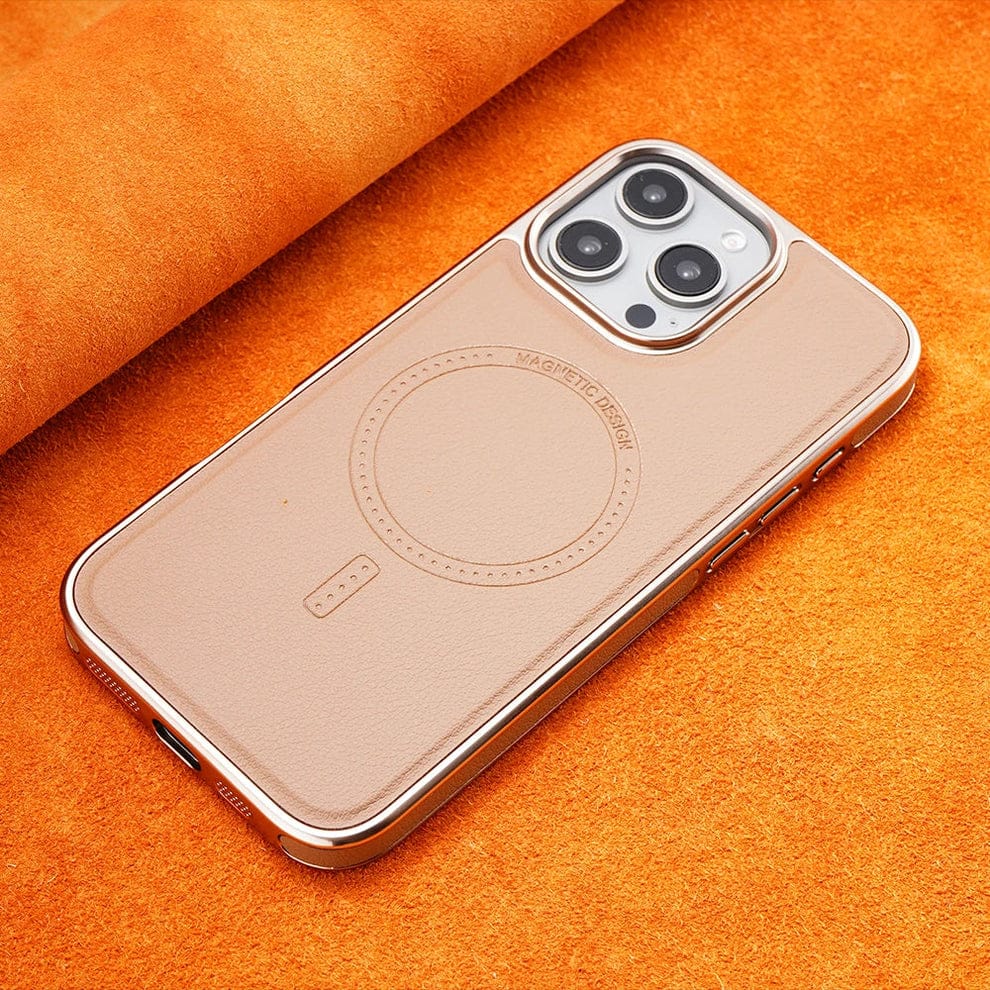 (Buy 1 Get 1) Luxury Magnetic Leather Case with MagSafe Enhanced Grip for iPhone