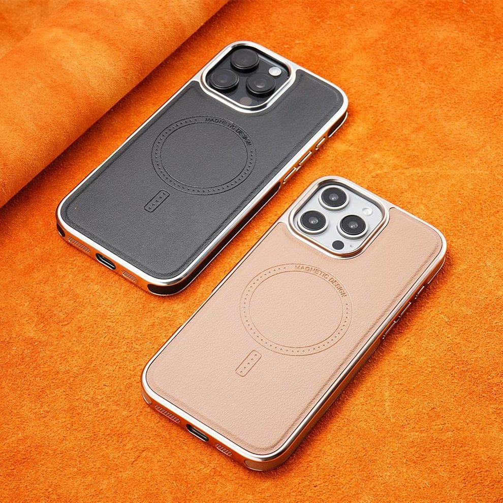 (Buy 1 Get 1) Luxury Magnetic Leather Case with MagSafe Enhanced Grip for iPhone