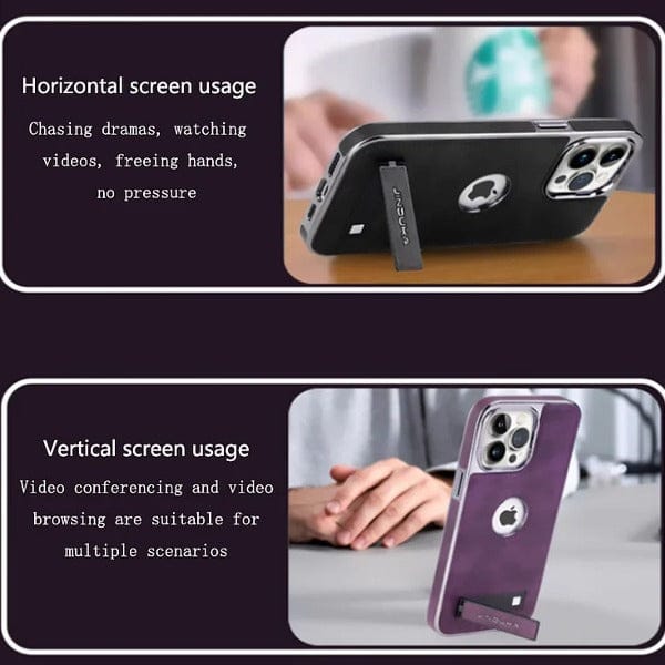 (Buy 1 Get 1) Exclusive Leather Bracket Holder Case For iPhone