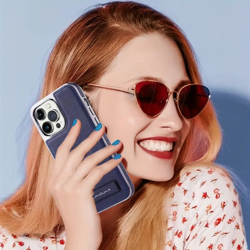 (Buy 1 Get 1) Exclusive Leather Bracket Holder Case For iPhone