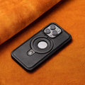 (Buy 1 Get 1) Full-Coverage Shockproof Leather Magnetic Stand iPhone Case