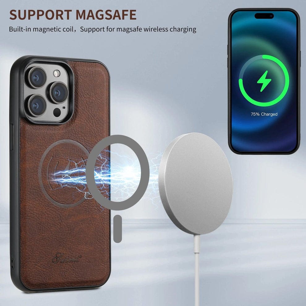 (Buy 1 Get 1) Premium Leather Magsafe Wallet Case for iPhone