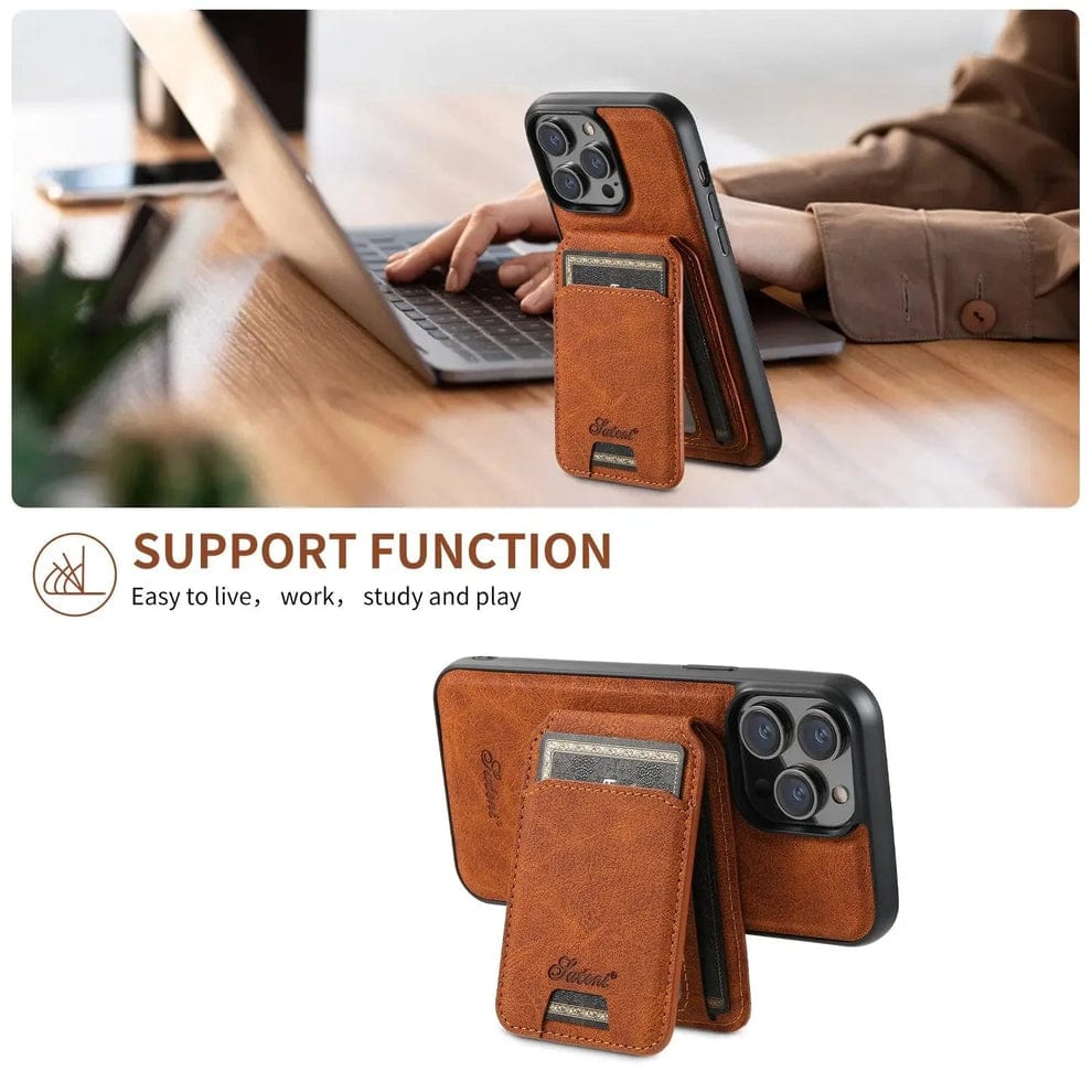 (Buy 1 Get 1) Premium Leather Magsafe Wallet Case for iPhone