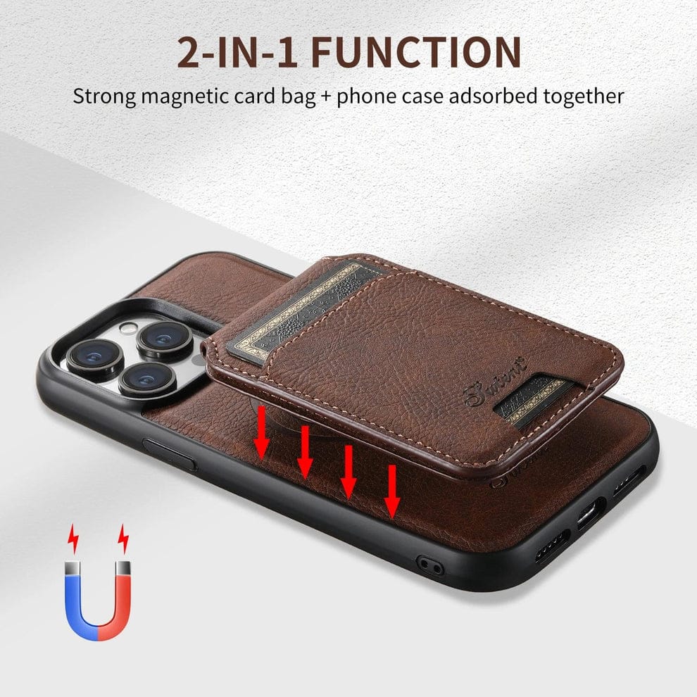 (Buy 1 Get 1) Premium Leather Magsafe Wallet Case for iPhone