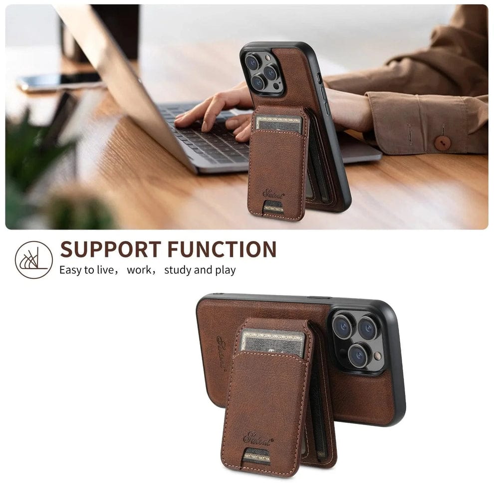 (Buy 1 Get 1) Premium Leather Magsafe Wallet Case for iPhone